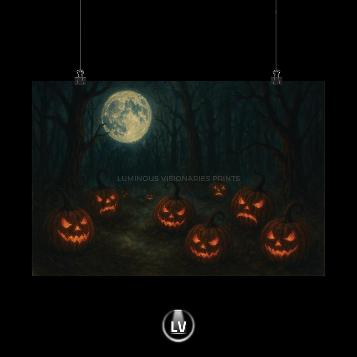 Halloween Pumpkin Night Posters Spooky Wall Art Matte Prints For Home Decor Fall Decorations Party Apchg 31