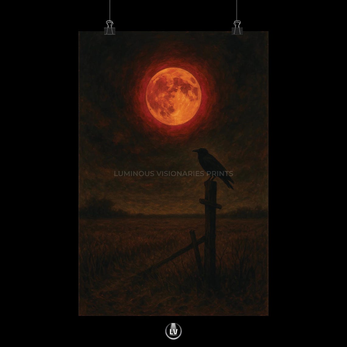 Serene Moonlit Matte Vertical Posters Wall Art Decor Nature Print Gothic Home Office Decoration Apchg 7