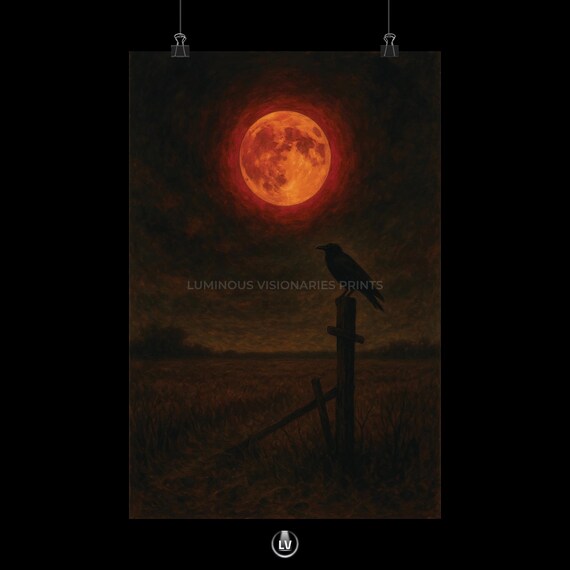 Serene Moonlit Matte Vertical Posters Wall Art Decor Nature Print Gothic Home Office Decoration Apchg 7