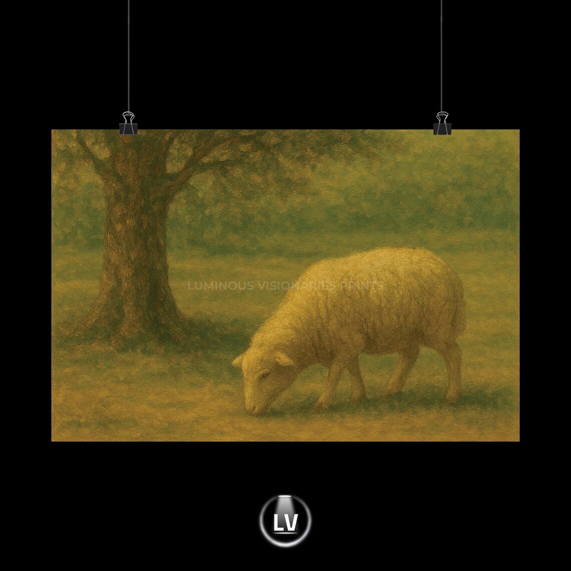 Sheep Art Print, Farmhouse Rustic Home Decor