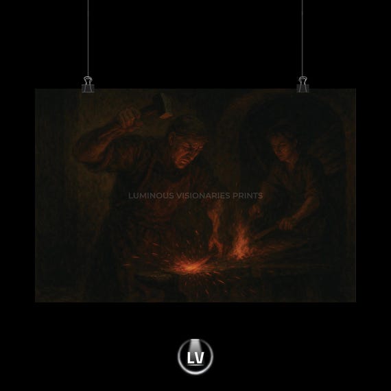 Blacksmith Matte Horizontal Posters Vivid Forge Scene Home Decor Wall Art Gift For Lovers Perfect Unique Spaces Apmd 48