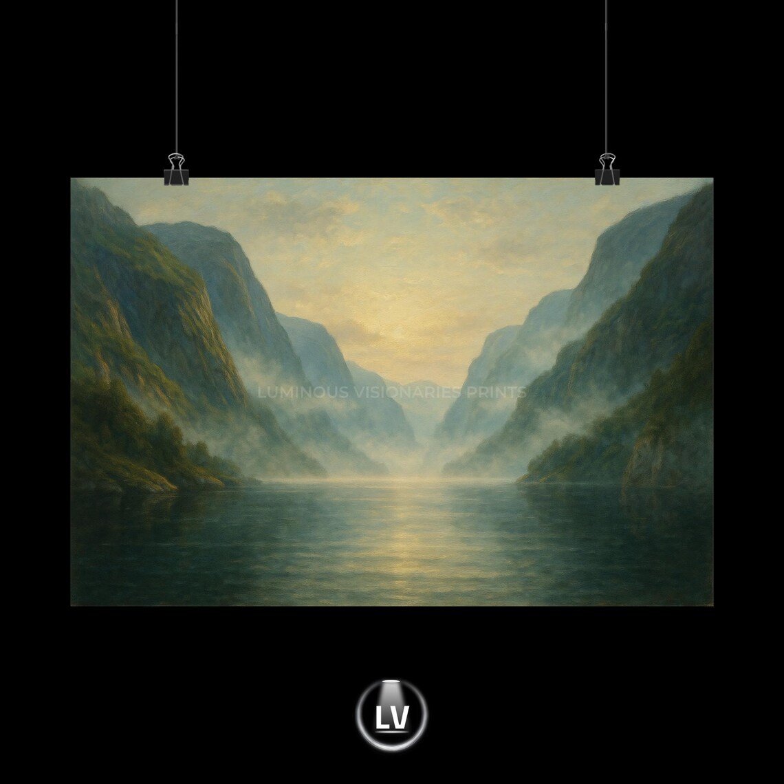 Norwegian Fjords Serene Landscape Poster Print