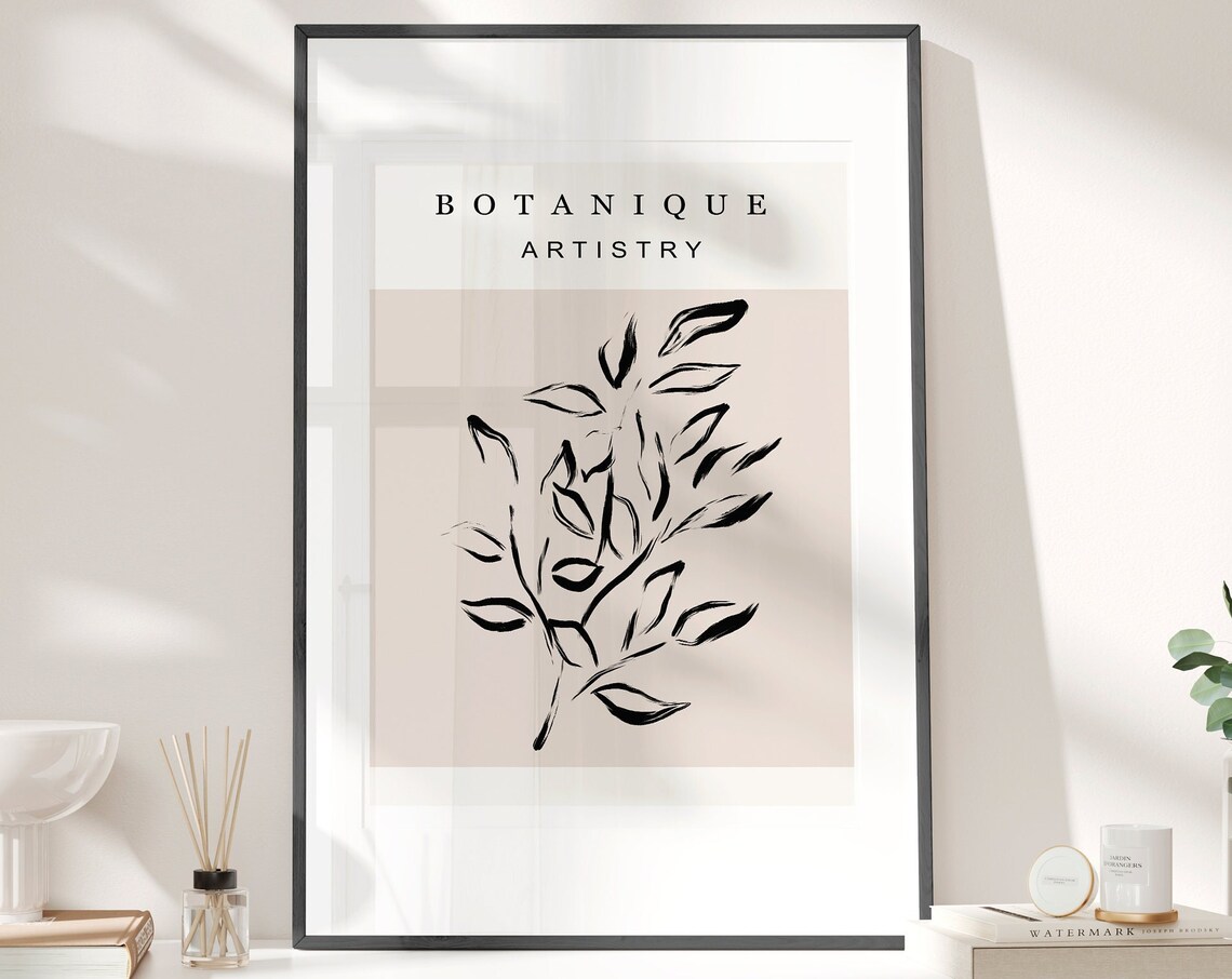 Mid Century Modern Abstract Art Print, Minimalist