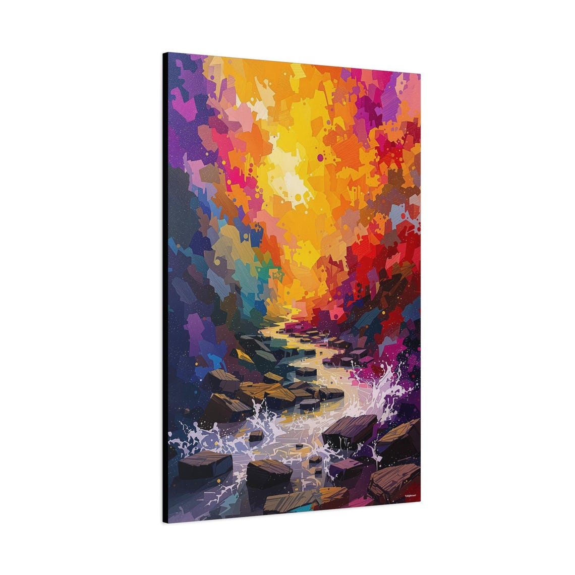 Cascade Of Colors - Abstract Art Print - Image 3