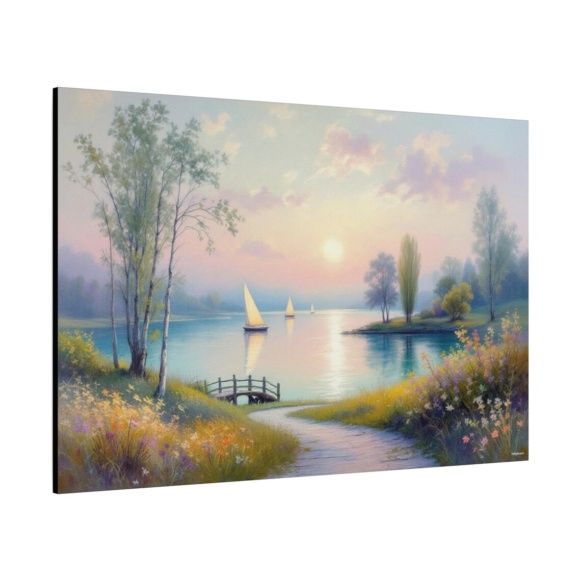 Sunlit Serenity - Abstract Modern Art Print - Image 2