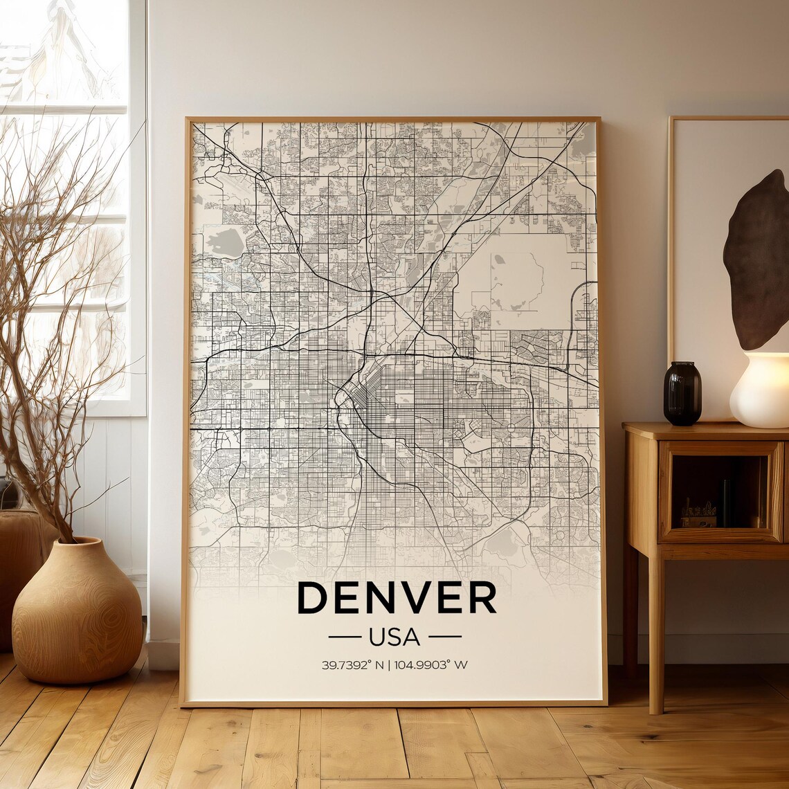 Denver Never Leaving This Place Retro Typography City Poster - Image 2