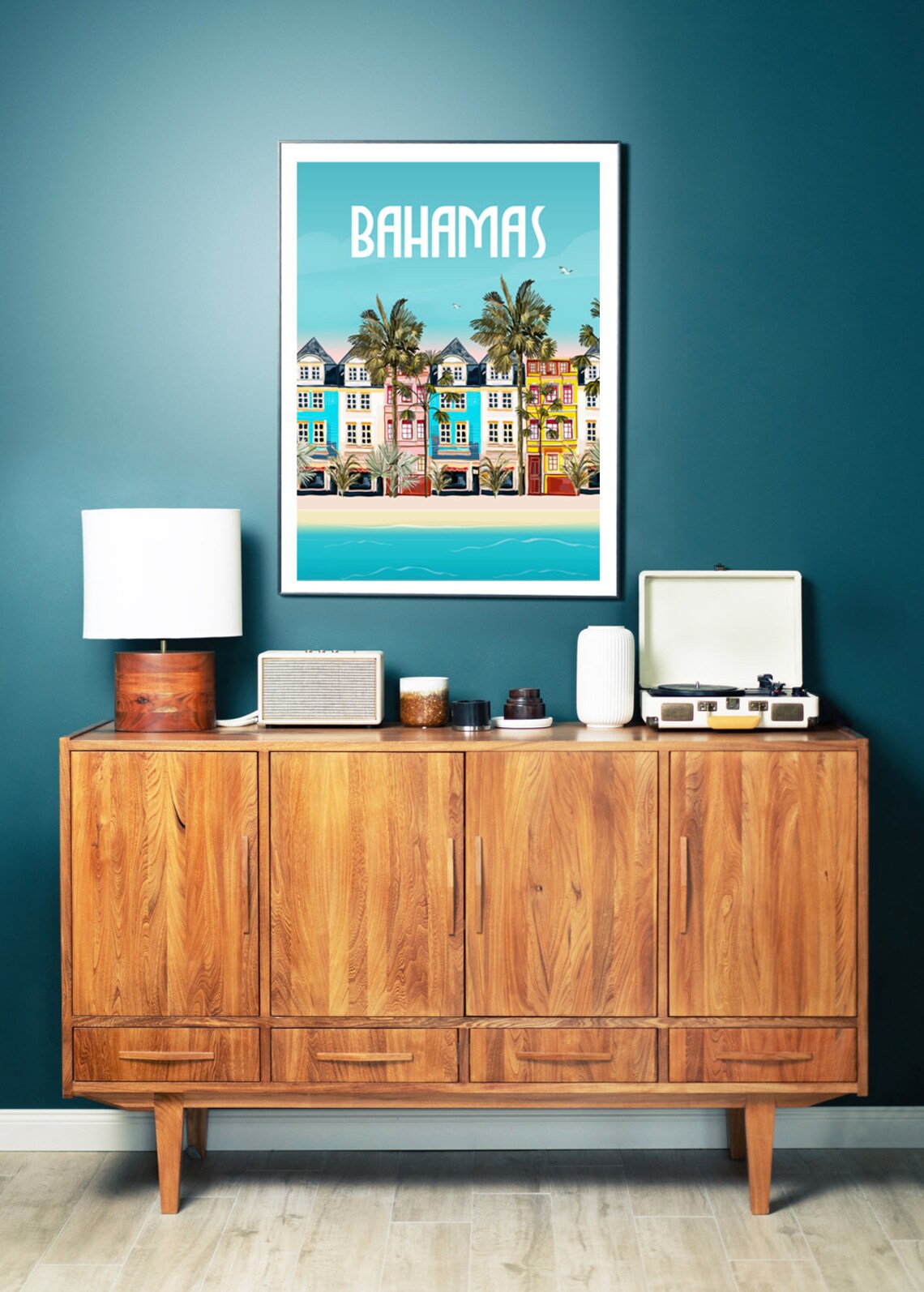 Bahamas Retro Travel Poster, Coastal Wall Art - Image 2