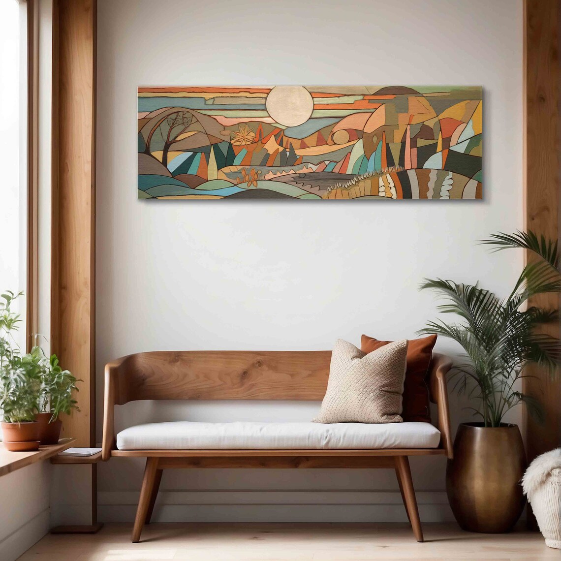 Mid Century Modern Abstract Geometric Art Print - Image 4