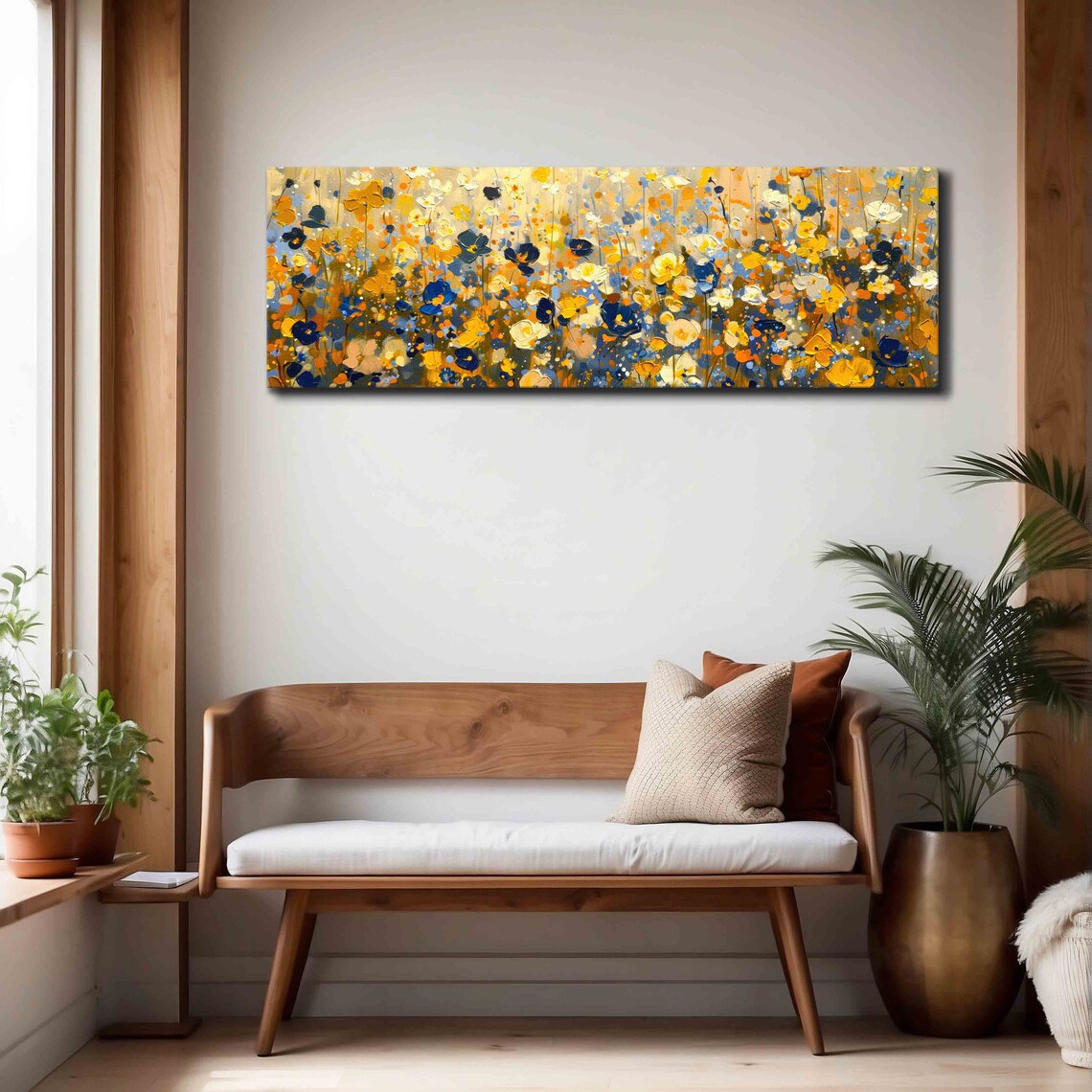 Modern Wildflowers Art Print, Wide Floral Decor - Image 4
