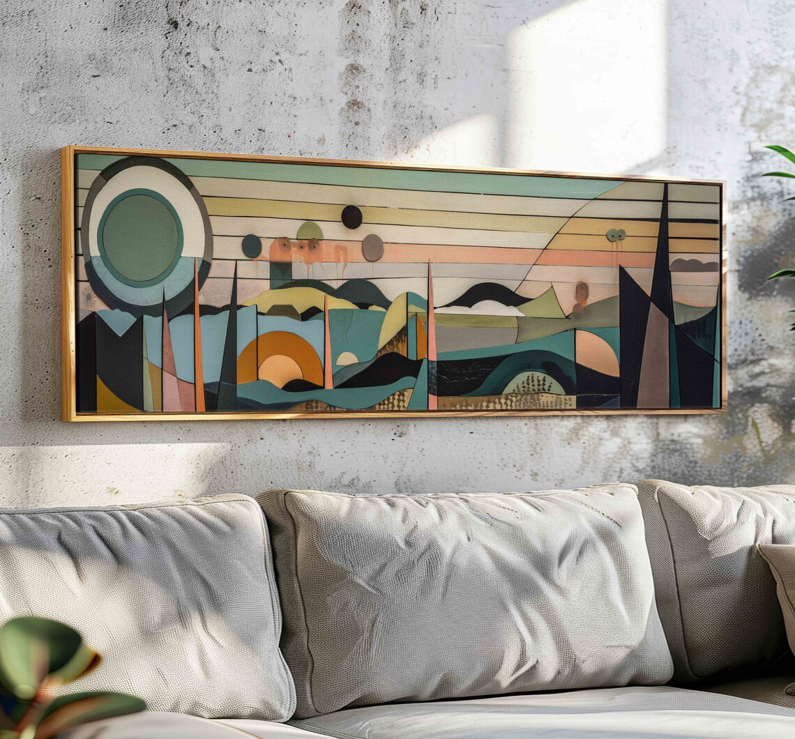 Mid Century Modern Geometric Abstract Art Print