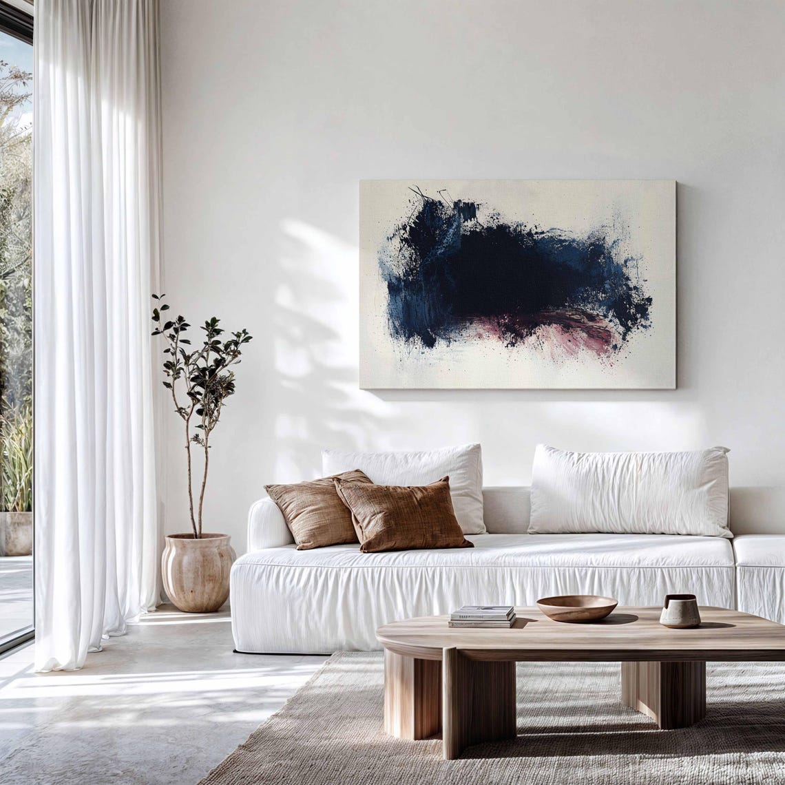 Abstract Wall Art Framed Print Modern Wall Art Print Above Bedsofa Decor Geometric Wall Art Decor Large Wall Art Framed - Image 2