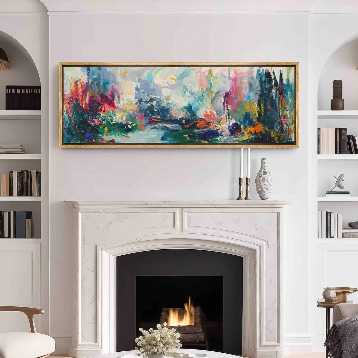 Abstract Landscape Wall Art Print, Moody Panoramic - Image 3