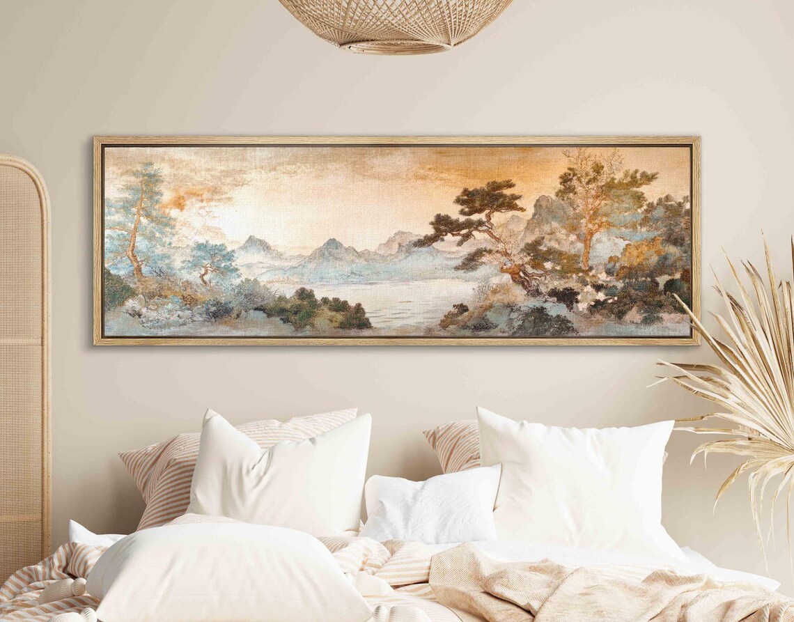 Vintage Japanese Tapestry Wall Art, Boho Decor - Image 2