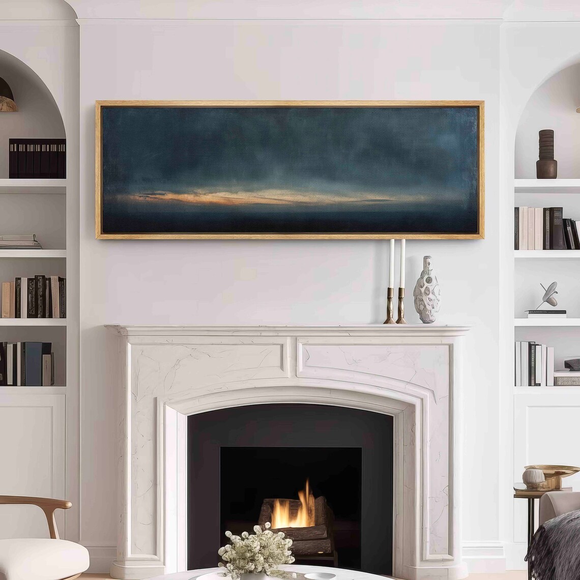 Moody Seascape and Clouds, Modern Wall Art Print - Image 3