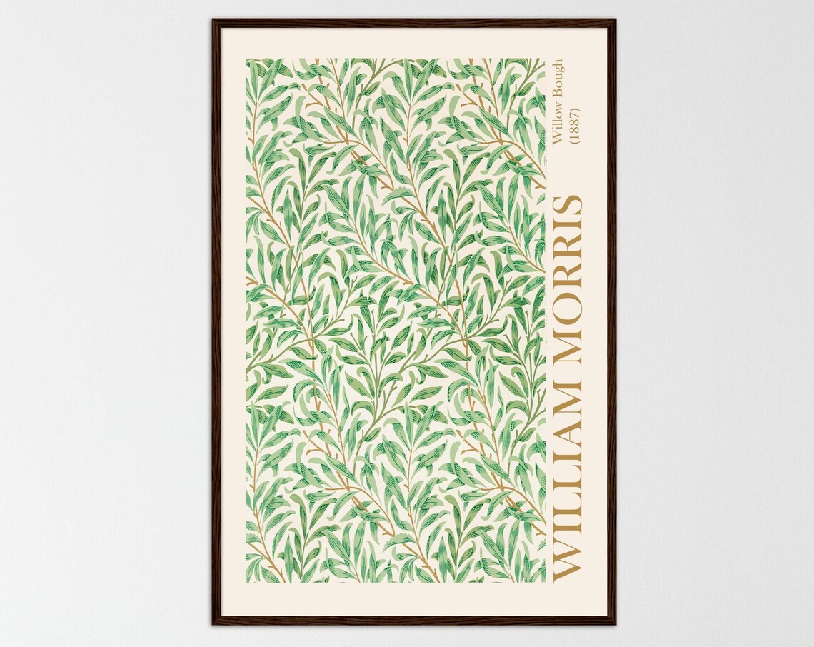 William Morris Exhibition Poster, Botanical Boho Decor