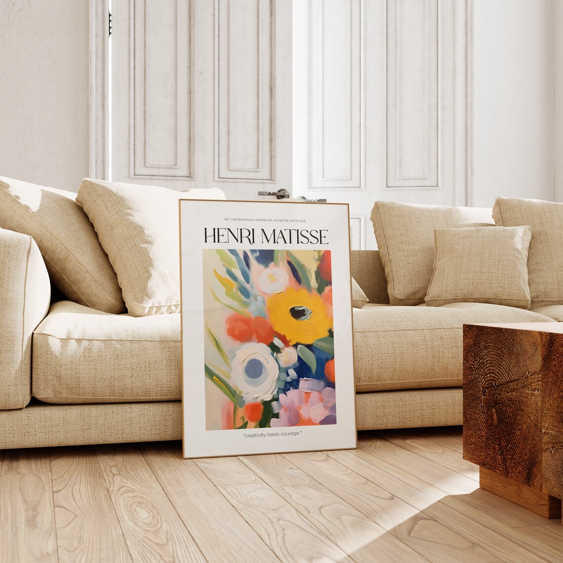 Henri Matisse Colorful Floral Creativity Quote Museum Art Poster - Image 2