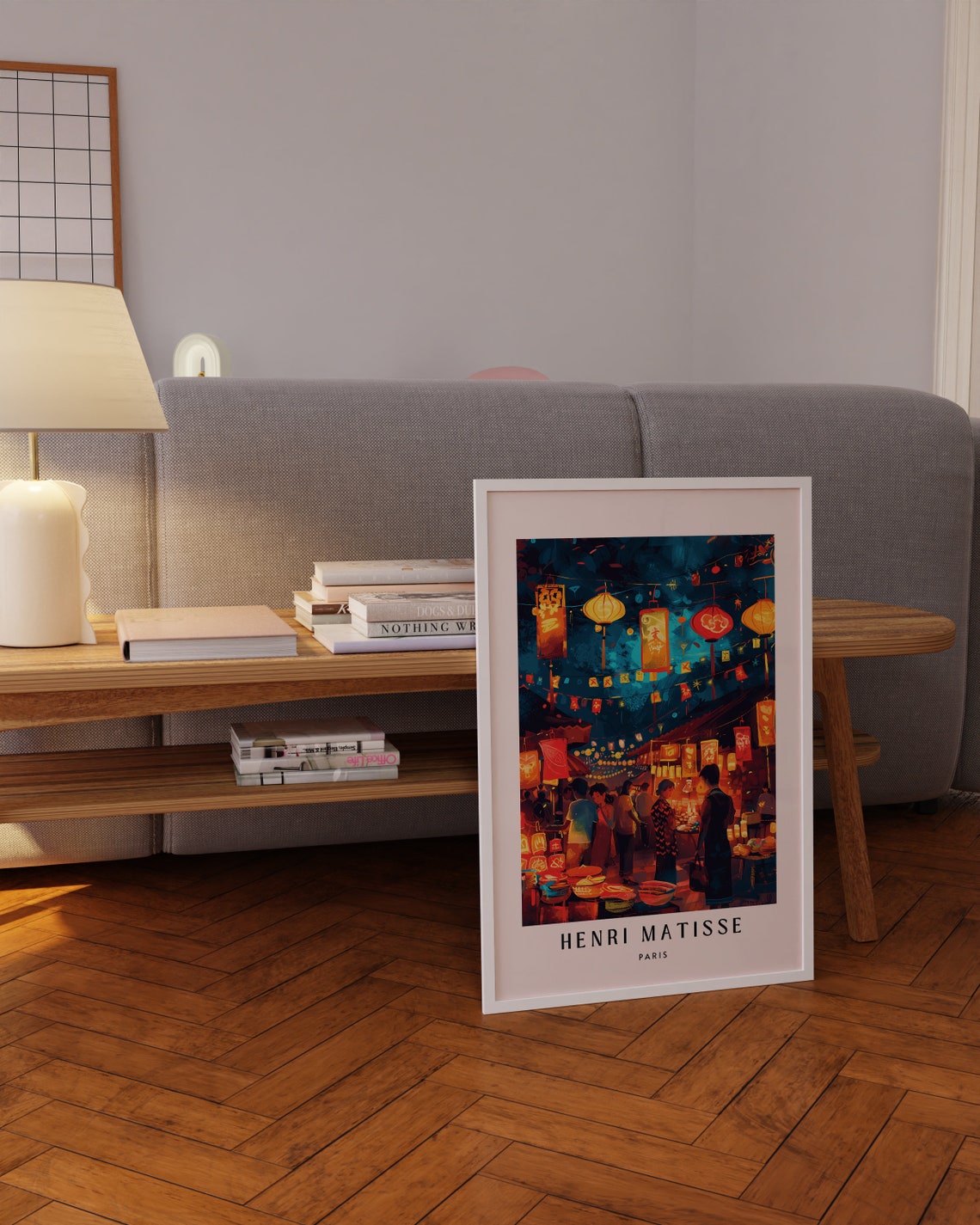 Henri Matisse Night Market Lantern Festival Scene Art Poster - Image 3