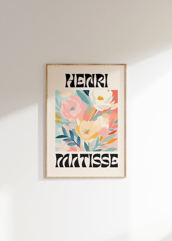 Henri Matisse Pastel Botanical Pink Flower Blossom Art Poster