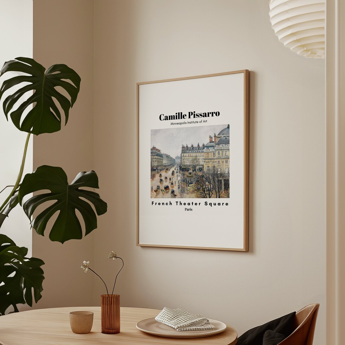 Camille Pissarro French Theater Square Paris Cityscape Poster - Image 2