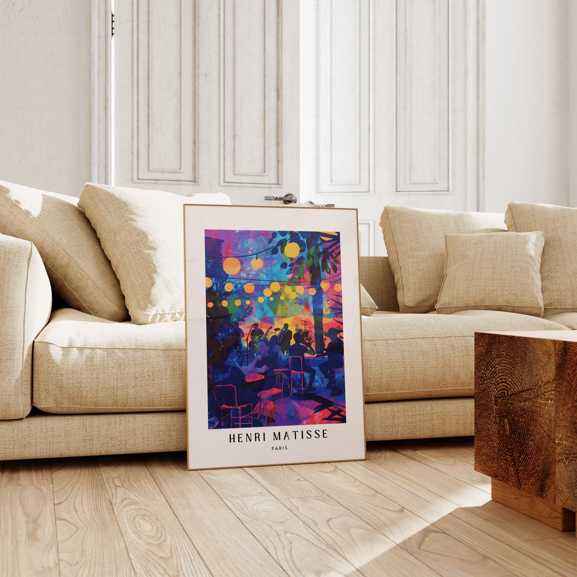 Henri Matisse Night Jazz Cafe Musicians Lanterns Night Art Poster - Image 2