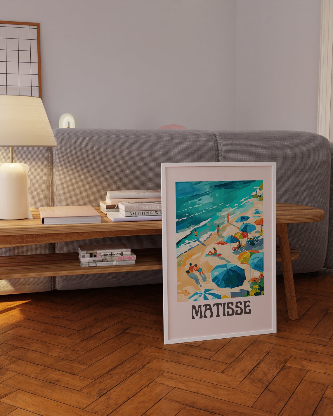 Henri Matisse Aerial Beach View Umbrellas Over Turquoise Sea Poster - Image 3