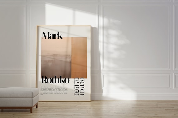 Mark Rothko Biography Poster With Warm Beige Color Field Art Design
