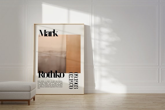Mark Rothko Poster A Exhibition Print As Housewarming Gift Or Livingroom Decor Mark Rothko Print Birthday Gift Idea Museum Poster