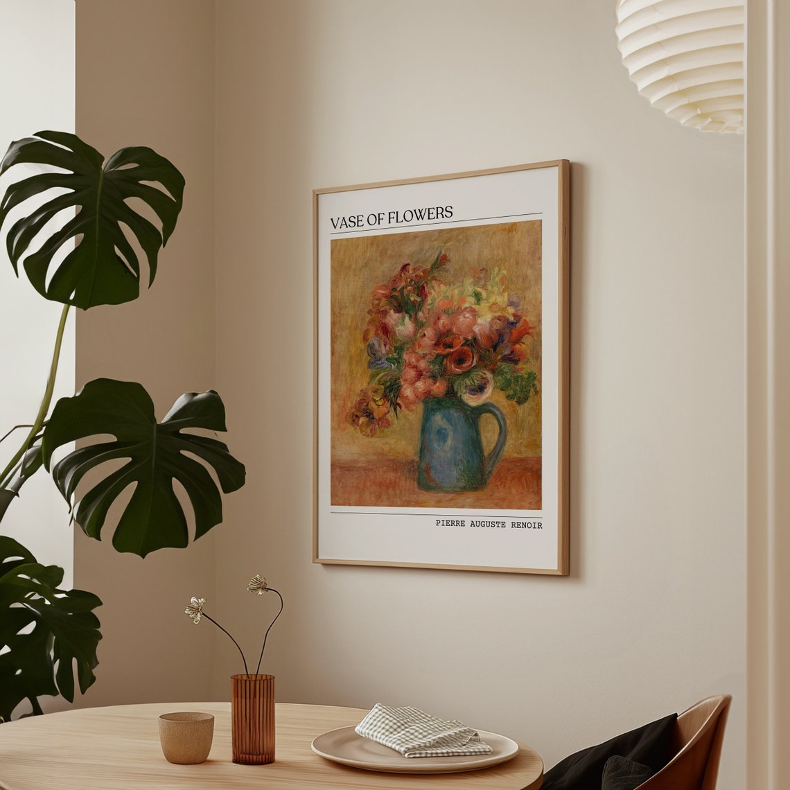 Vase Of Flowers Art Print Pierre Auguste Renoir Wall Poster Mid Century Oil Painting Flower Poster Gallery Wall Prints Mom Birthday Gift - Image 3