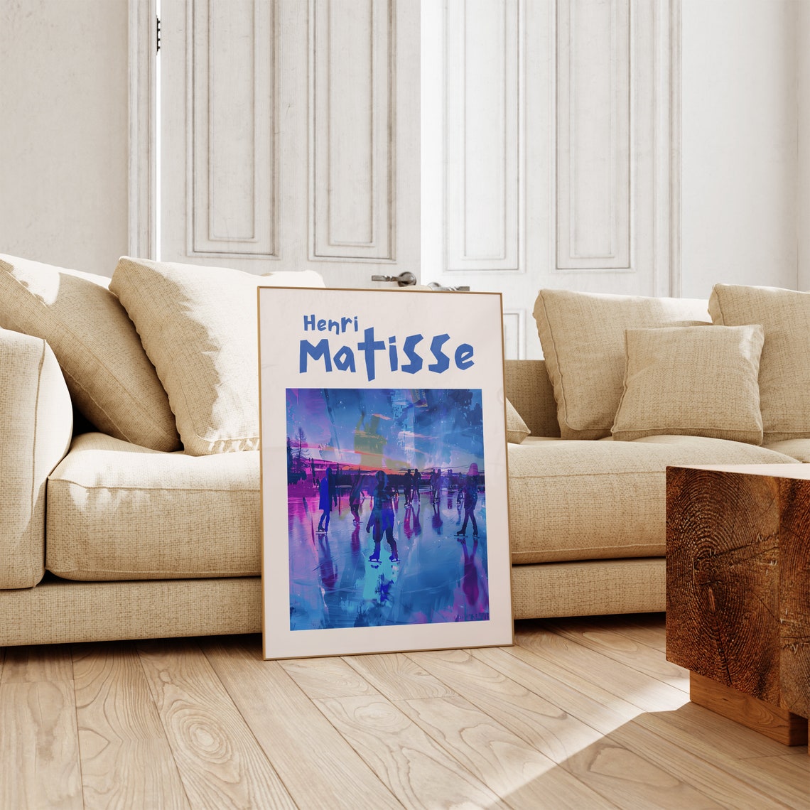 Henri Matisse Dusk Ice Skaters Purple Winter Night Scene Poster - Image 2
