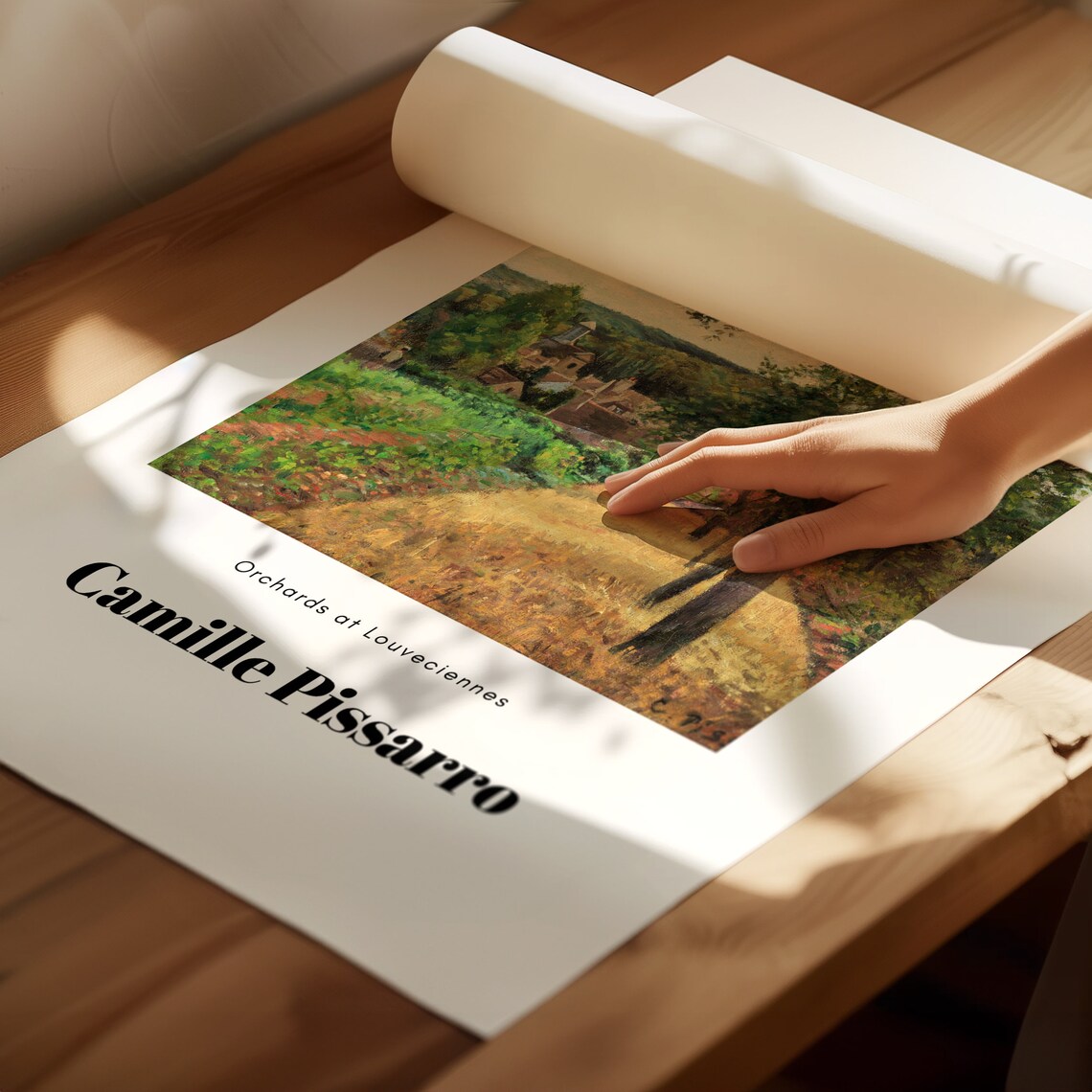 Camille Pissarro Orchards at Louveciennes Impressionist Art Poster - Image 3