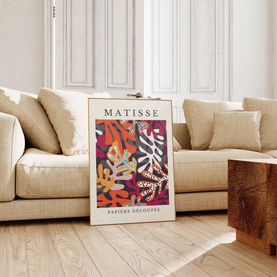 Matisse Papiers Decoupes Abstract Coral Leaf Cut Out Art Poster - Image 4