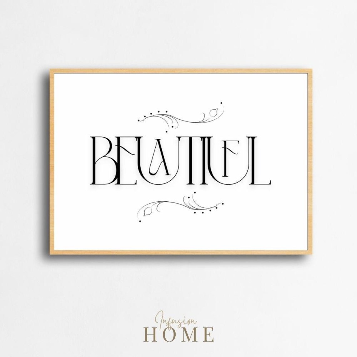 Inspirational Typography Print Minimalist Black And White Wall Art