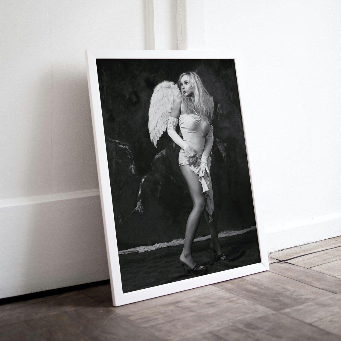 Monochrome Angel Art Print, Black And White Photography - Image 4