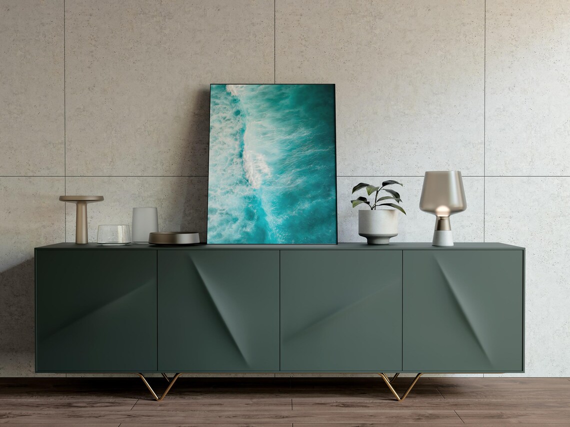 Ocean Waves Abstract Aerial View, Art Print - Image 2