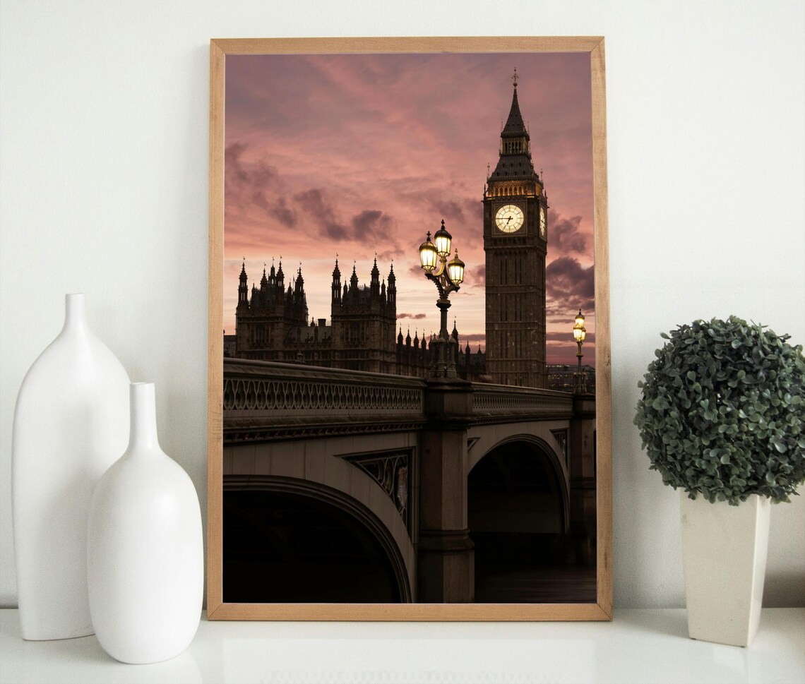 Big Ben At Sunset, Westminster Bridge London - Image 6