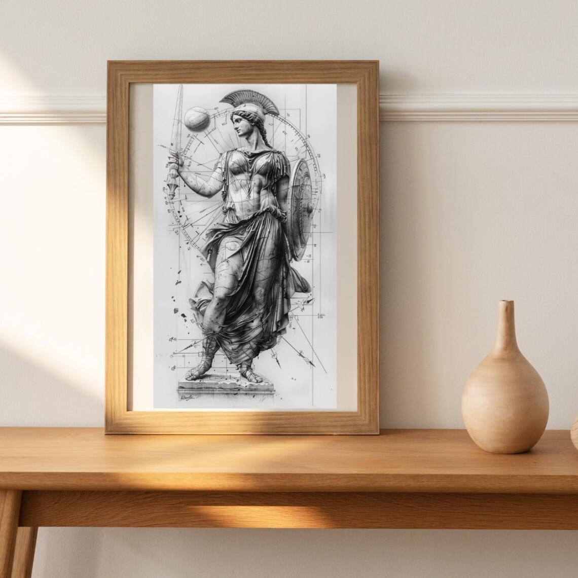 Athena Architecture Of Power, Modern Art Print - Image 3