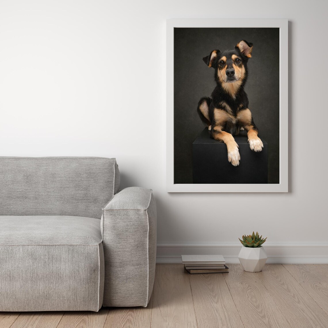 Majestic Dog Portrait, Elegant Black And Tan Photography - Image 4