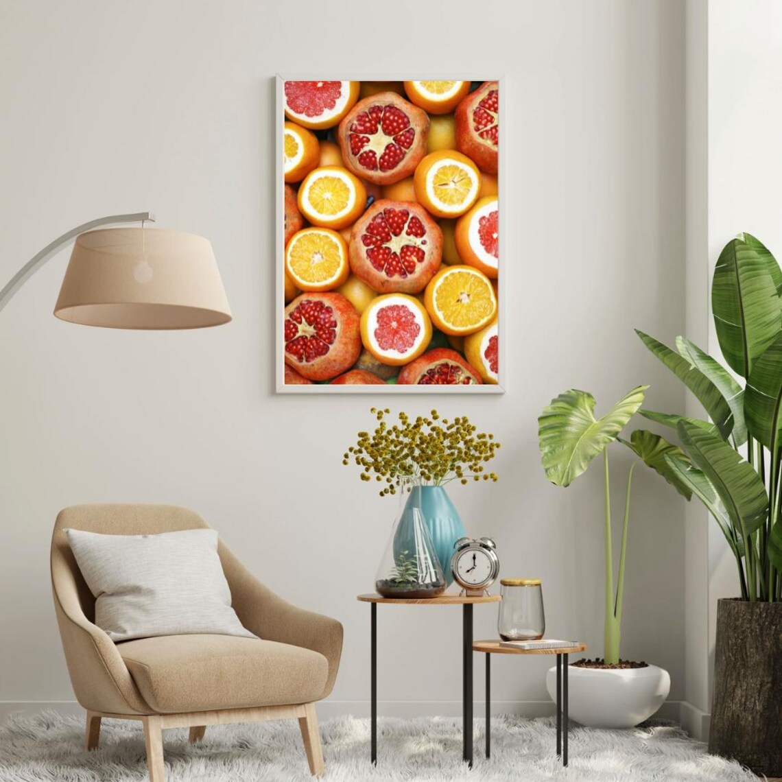 Citrus Pomegranate Art Print, Kitchen Dining Room - Image 4