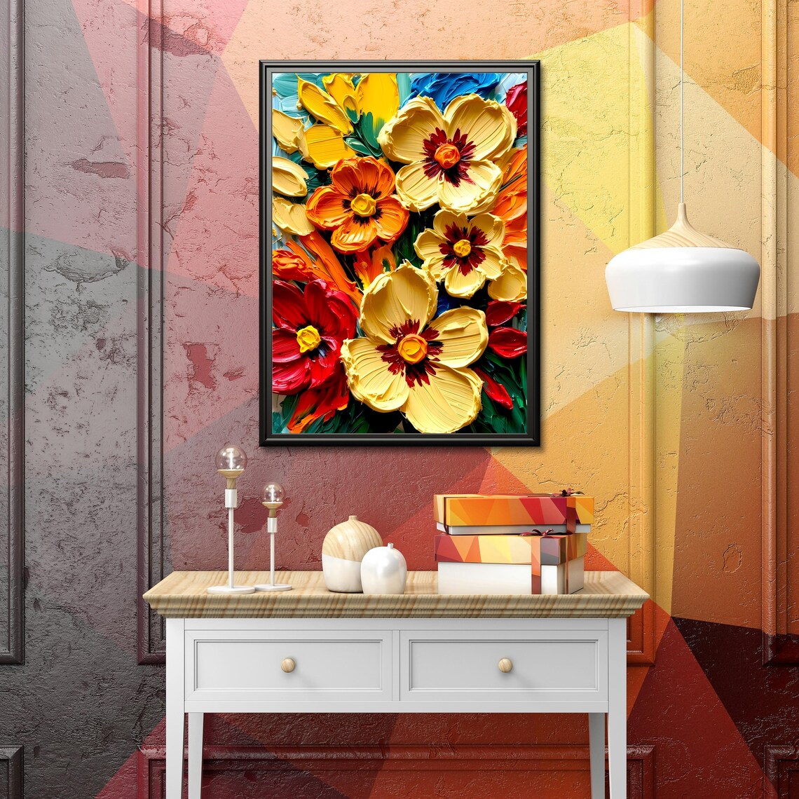 Impasto Floral Painting, Bold Botanical Art Print - Image 6