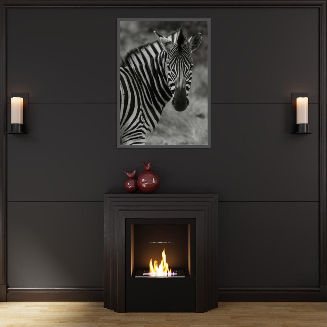 Monochrome Zebra, Wildlife Photography Art Print - Image 2