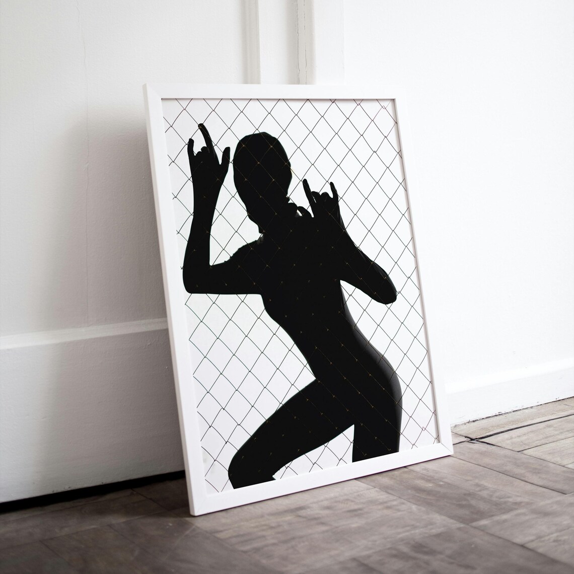 Modern Shadow Silhouette Art, Minimalist Female Portrait - Image 2