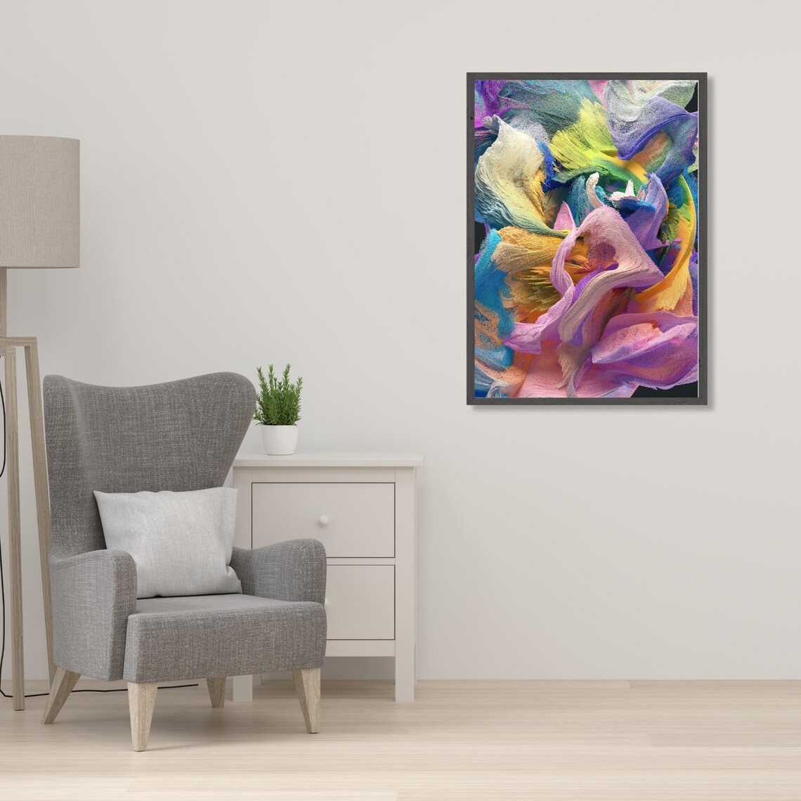 Colorful Bloom Of Energy, Modern Abstract Art - Image 3