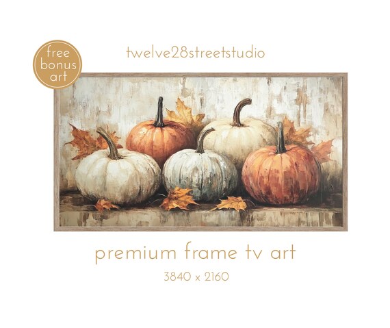 Fall Harvest Thanksgiving Pumpkins Rustic Autumn Leaves Farmhouse Poster