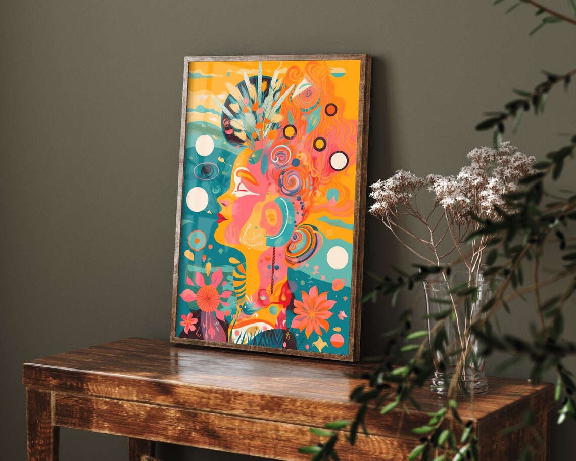 Psychonaut Holotone 3 Art Print, Psychedelic Decor
