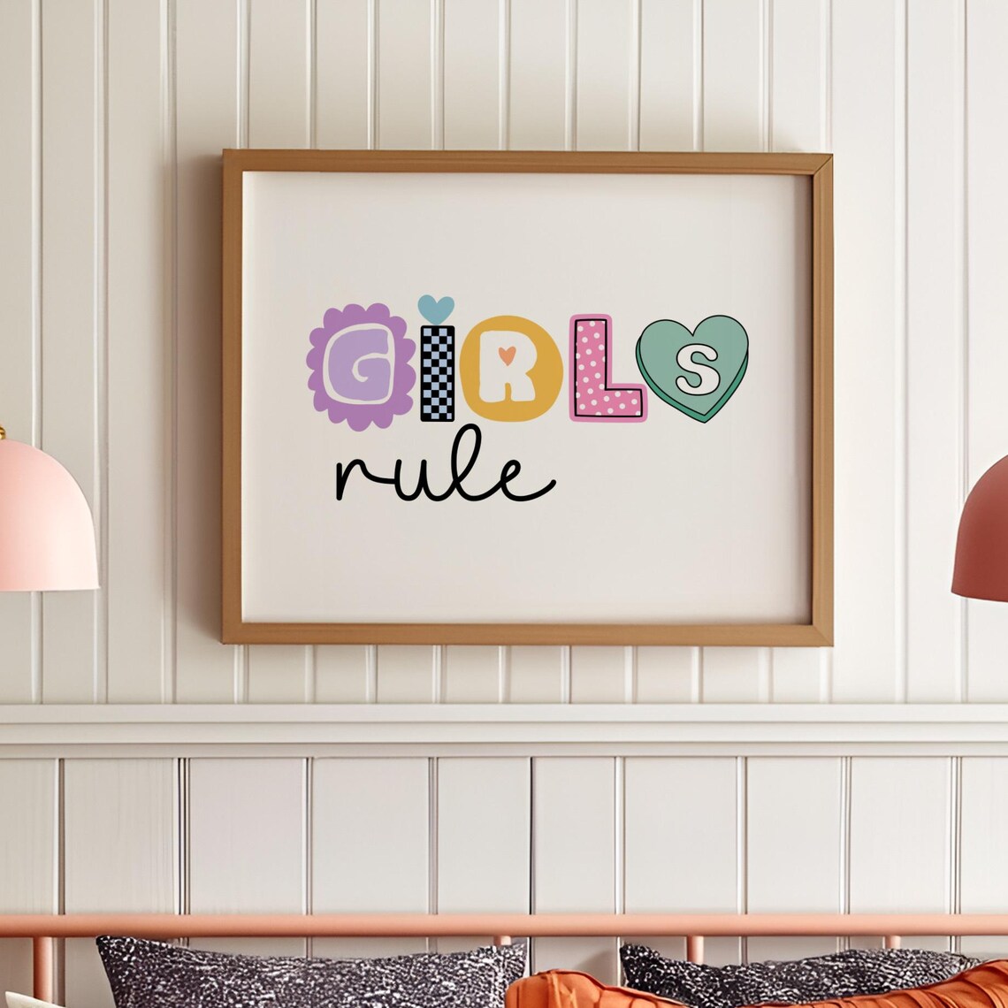 Girls Rule Positive Affirmation Nursery Decor