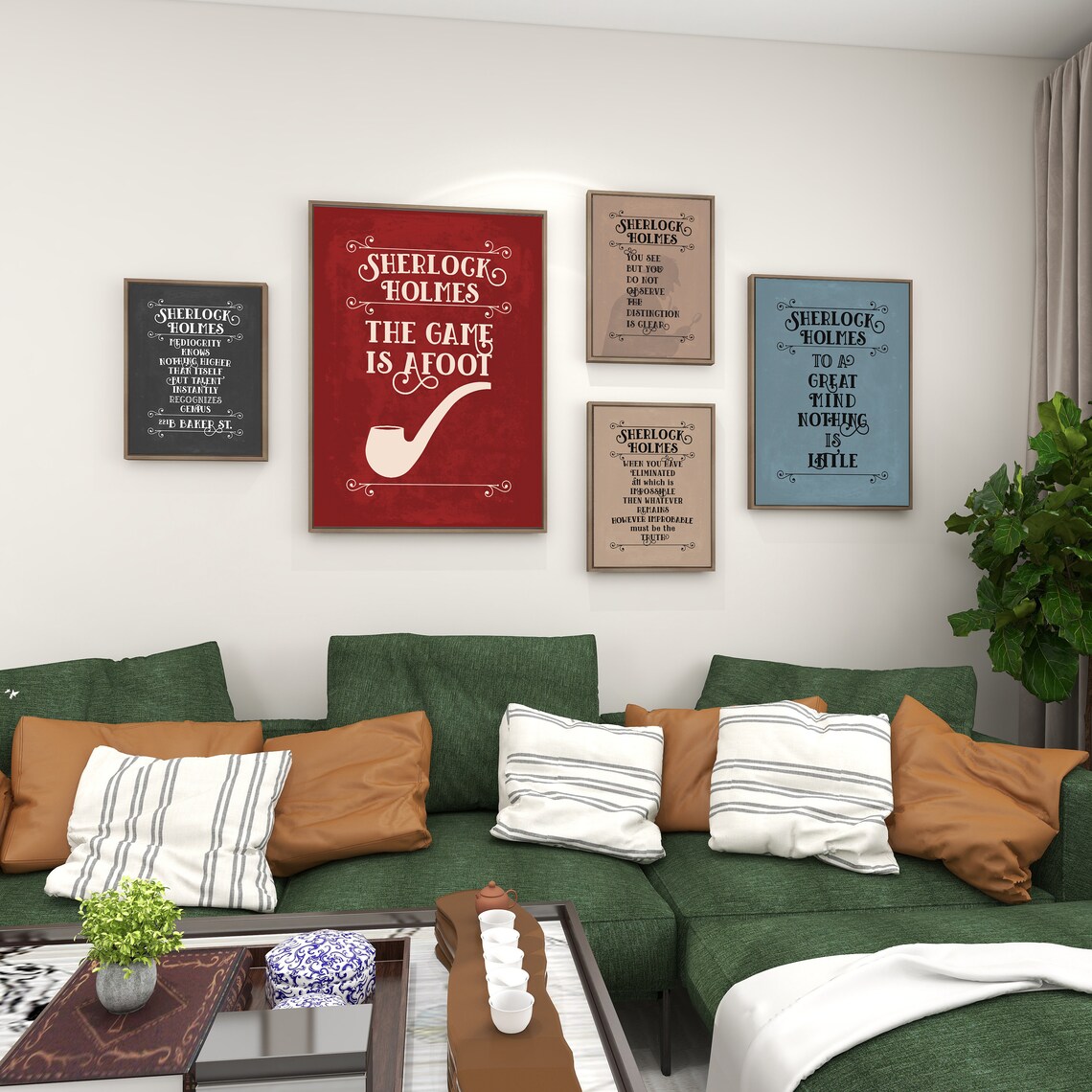 Sherlock Holmes Vintage Literary Quote Art Print - Image 2