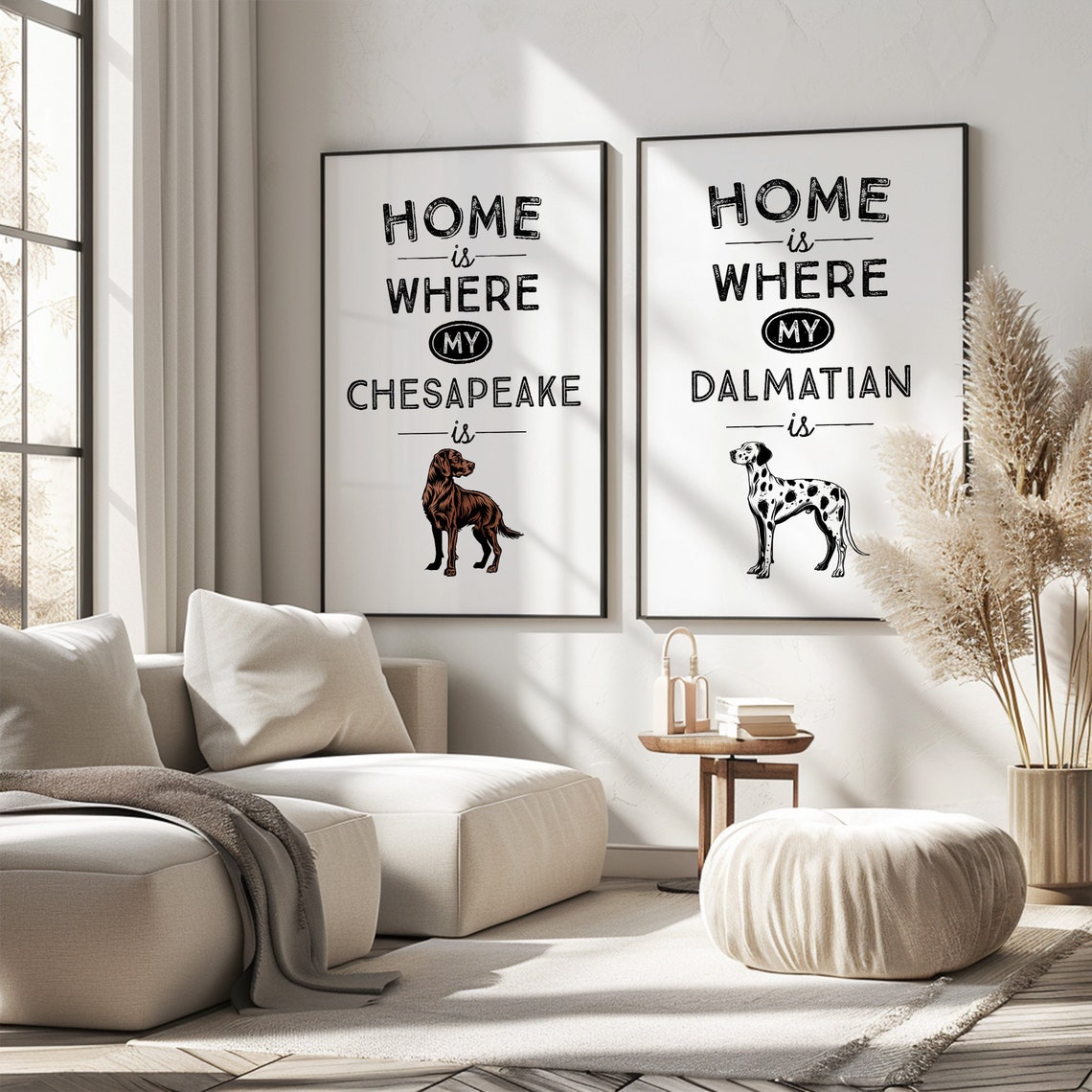 Home Is Where My Dalmatian Is Dog Quote Custom Name Poster Art - Image 2