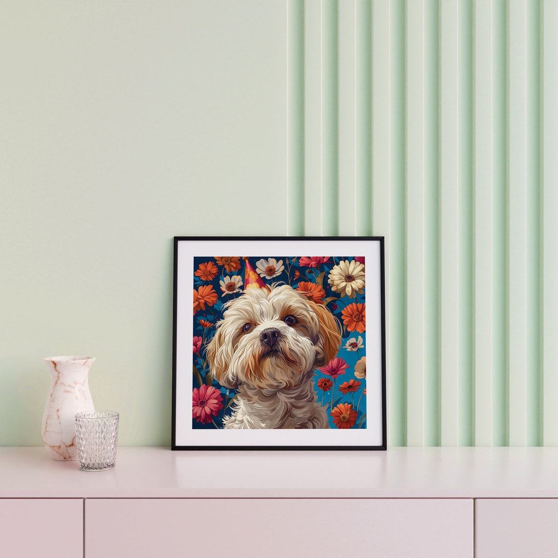Dog Birthday Illustration Framed Poster Birthday Dog My Dog Birthday Poster Birthday Dog Celebration Happy Birthday To My Dog Dog Art - Image 2