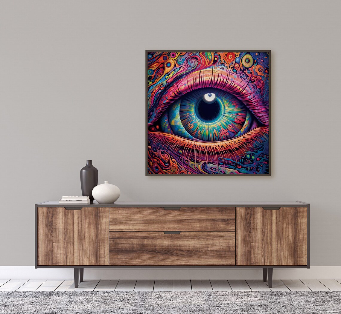 Psychedelic Eye Close Up Trippy Colorful Visionary Art Poster - Image 5