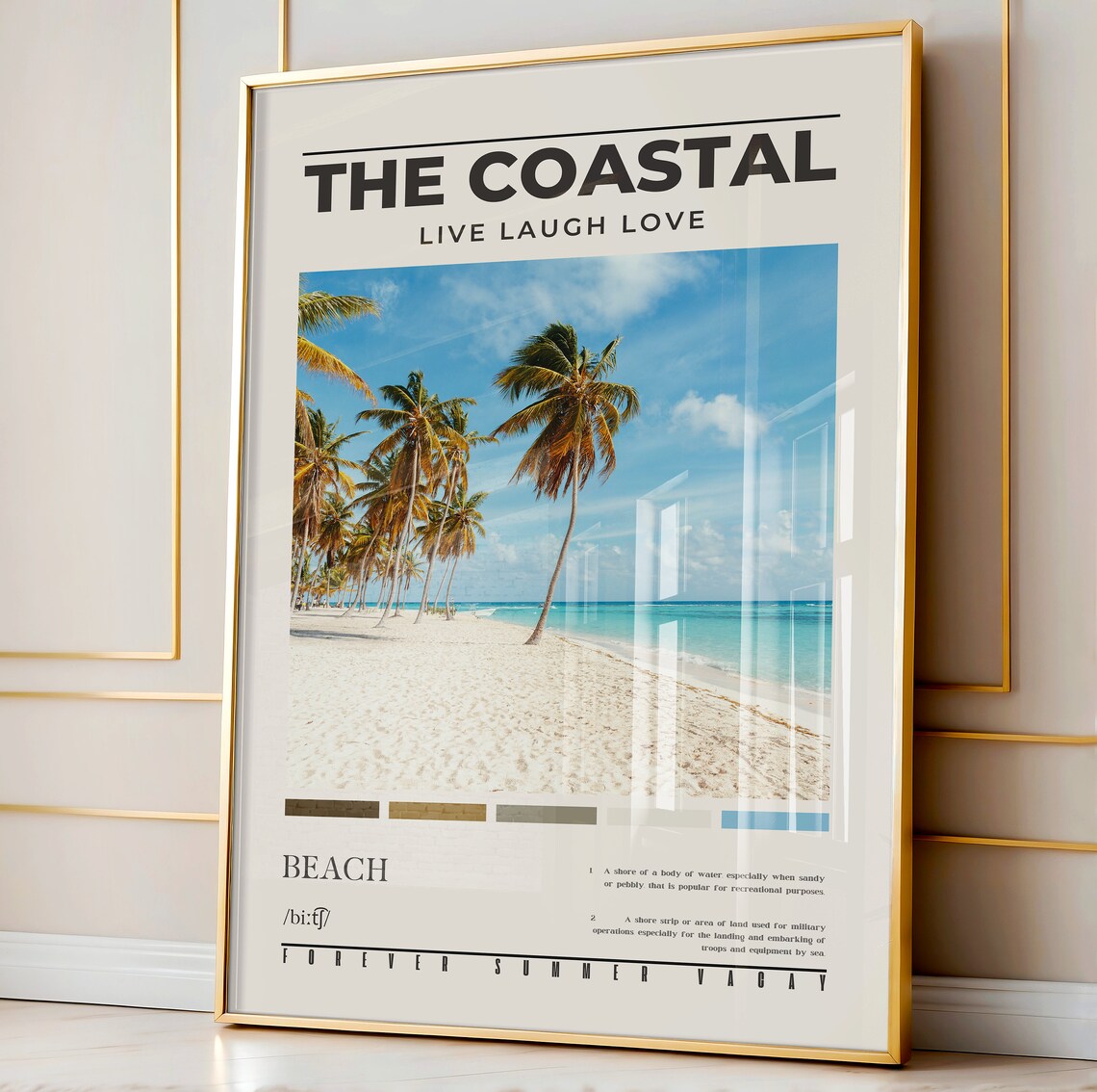 The Coastal Live Laugh Love Palm Beach Forever Summer Vacay Beach Poster